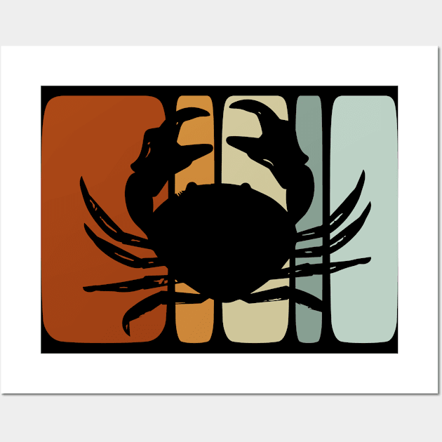 Crab Vintage Retro Animal Cake Wildlife Wall Art by DesignatedDesigner